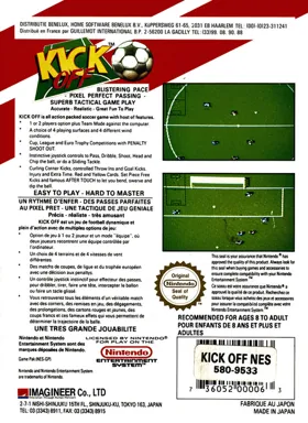 Kick Off (Europe) box cover back